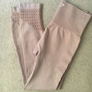 medium gymshark leggings tan